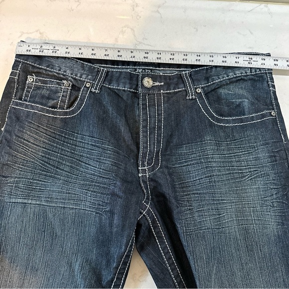 Request Mens Premium Denim Jeans 38x32 Heavy Stitching~5 Pocket - Picture 7 of 11